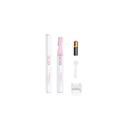 Electric Eyebrow Trimmer Eyebrow Hair Remover Painless Facial Hair Trimmer for Women Portable Ladies Shaver AG815B Pink
