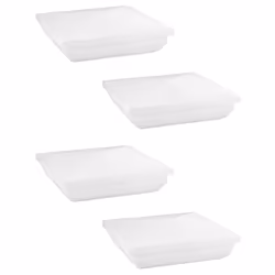 QWORK Vinyl Fence Post Cap  4 Pack 5 x 5 PVC Square Fence Post Top Cover  New England Pyramid Style  for Mailbox  Lamp Post