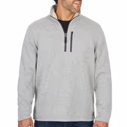 Coleman Men's Lightweight 1/4 Zip Sweater Fleece with Sherpa Collar - Comfortable Quarter Zip Design for Everyday Wear (Shale ...