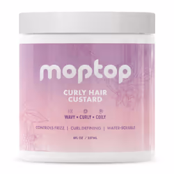 MopTop Curly Hair Custard Gel for Waves  Coils & Kinks - Anti-Frizz Curl Moisturizer  Definer & Lightweight Activator with Al ...