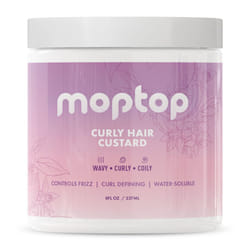 MopTop Curly Hair Custard Gel for Waves  Coils & Kinks - Anti-Frizz Curl Moisturizer  Definer & Lightweight Activator with Aloe  Great for Dry Hair  8