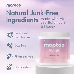 MopTop Curly Hair Custard Gel for Waves  Coils & Kinks - Anti-Frizz Curl Moisturizer  Definer & Lightweight Activator with Aloe  Great for Dry Hair  8