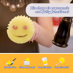 Original Scrub Daddy Sponge - Scratch Free Scrubber for Dishes and Home  Odor Resistant  Soft in Warm Water  Firm in Cold  Deep Cleaning Kitchen and B