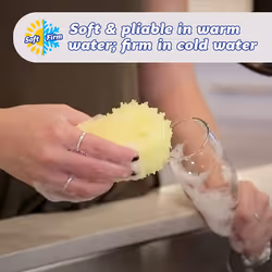 Original Scrub Daddy Sponge - Scratch Free Scrubber for Dishes and Home  Odor Resistant  Soft in Warm Water  Firm in Cold  Deep Cleaning Kitchen and B
