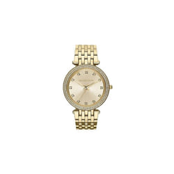 Michael Kors Ladies Darci Watch Gold Dial & Bracelet Crystal Detail MK3216