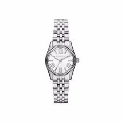 Michael Kors Ladies Lexington Glitz Watch Silver Dial Stainless Steel Braclet MK3228