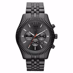 Michael Kors Lexington All Black Large Men's Bracelet WatchÃChronographÃMK8320