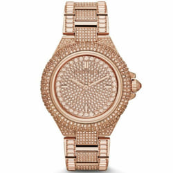 Michael Kors Camille Ladies' Bracelet WatchÃRose Gold Round Crystal DialÃMK5862