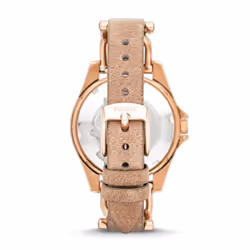 Fossil Women's Riley Quartz Stainless Steel and Leather Multifunction Watch  Color: Rose Gold  Sand (Model: ES3466)