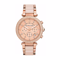 Michael Kors Parker MK5896 Ladies Rose Gold-Tone Chronograph Watch