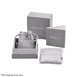 Michael Kors Stainless Steel and Pav? Crystal MK Logo Dangle Earrings for Women  Color: Rose Gold (Model: MKJ4796791)