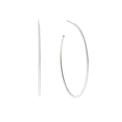 Michael Kors Stainless Steel Hoop Earrings for Women  Color: Silver (Model: MKJ4589040)