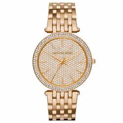 Michael Kors Darci Ladies Watch MK3438Â¦Crystal Pave DialÂ¦GoldTone Stainless Band