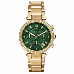 Michael Kors Parker Ladies Watch MK6263ÃChronograph Green DialÃGold Tone Strap