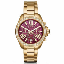 Michael Kors Wren Ladies WatchÃFuchsia Crystal PaveÃGold-tone StainlessÃMK6290