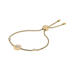 Michael Kors Stainless Steel and Pav? Crystal Chain Bracelet for Women  Color: Gold (Model: MKJ5043710)