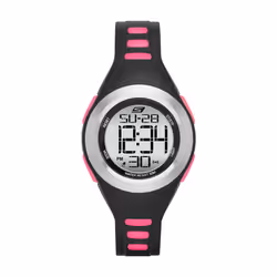 Skechers Women's Tennyson Digital Chronograph Watch  Color: Silver/Bla