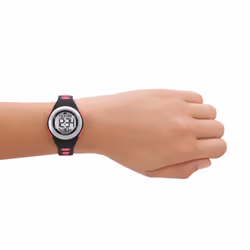 Skechers Women's Tennyson Digital Chronograph Watch  Color: Silver/Bla