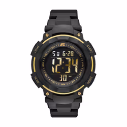 Skechers Men's Ruhland Digital Chronograph Watch  Color: Black/Gold (Model: SR1019)