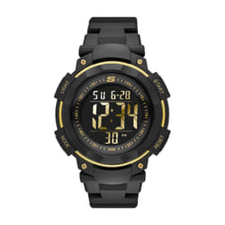 Skechers Men's Ruhland Digital Chronograph Watch  Color: Black/Gold (Model: SR1019)