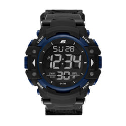 Skechers Men's Keats Digital Chronograph Watch  Color: Black/Blue (Model: SR1035)