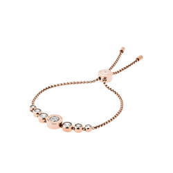 Michael Kors Stainless Steel and Cubic Zirconia Chain Bracelet for Women  Color: Rose Gold (Model: MKJ5336791)