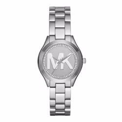 Michael Kors Ladies Womens Mini Runway Wrist Watch Silver Face Dial MK3548