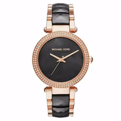 Michael Kors Parker Ladies WatchÃMother of Pearl DialÃAcetate Steel StrapÃMK6414