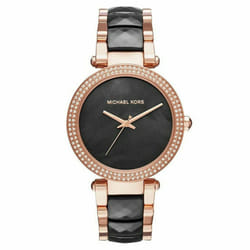 Michael Kors Parker Ladies WatchÃMother of Pearl DialÃAcetate Steel StrapÃMK6414