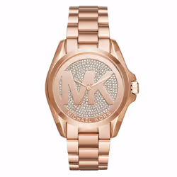Michael Kors Bradshaw Ladies Watch MK6437ÃMK Logo Crystal Pave DialÃRose Strap