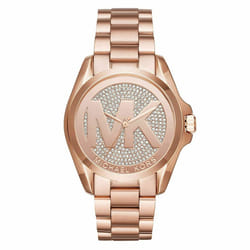 Michael Kors Bradshaw Ladies Watch MK6437ÃMK Logo Crystal Pave DialÃRose Strap