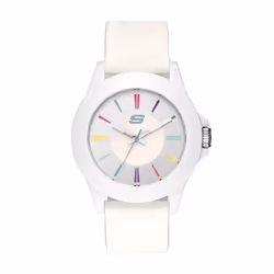 Skechers Women's Rosencrans Midsize Quartz Three-Hand Watch  Color: Wh