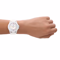 Skechers Women's Rosencrans Midsize Quartz Three-Hand Watch  Color: Wh
