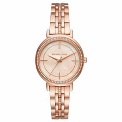 Michael Kors Cinthia MOP Dial Rose Crystal Pave Ladies Watch MK3643