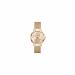 Michael Kors Womens Portia Stainless Steel Analog-Quartz Watch With Stainless-Steel Strap, Gold, 16 (Model: Mk3844)