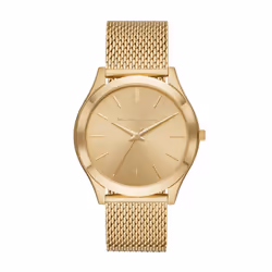 Michael Kors Slim Runway Three-Hand Gold-Tone Stainless Steel Mesh Men's Watch (Model: MK8625)