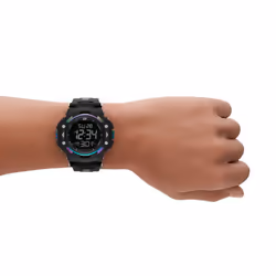 Skechers Men's Keats Digital Chronograph Watch  Color: Black Iridescent (Model: SR1118)