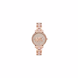 Michael Kors Womens Sofie Stainless Steel Quartz Watch With Stainless-Steel-Plated Strap, Rose Gold, 14 (Model: Mk4336)