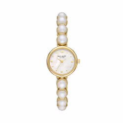 Kate Spade New York Women's Monroe Quartz Stainless Steel and Pearl Three-Hand Watch Color: Gold/Pearl (Model: KSW1687)