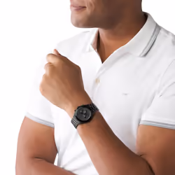 Michael Kors Slim Runway Chronograph Black Stainless Steel Men's Watch (Model: MK8919)