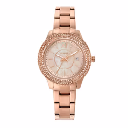 Fossil Women's Stella Mini Quartz Stainless Steel Three-Hand Watch Color: Rose Gold (Model: ES5136)