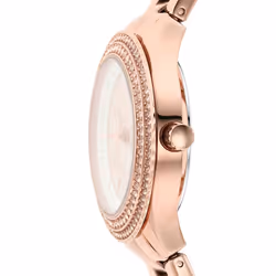 Fossil Women's Stella Mini Quartz Stainless Steel Three-Hand Watch  Color: Rose Gold (Model: ES5136)