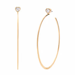 Michael Kors Stainless Steel and Cubic Zirconia Hoop Earrings for Women Color: Gold (Model: MKJ7900710)