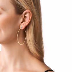 Michael Kors Stainless Steel and Cubic Zirconia Hoop Earrings for Women  Color: Gold (Model: MKJ7900710)
