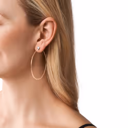 Michael Kors Stainless Steel and Cubic Zirconia Hoop Earrings for Women  Color: Rose Gold (Model: MKJ7902791)