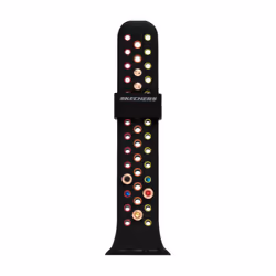 Skechers All-Gender Apple 38/40/41mm Silicone Interchangeable Watch Band Strap  Color: Black (Model: SRS6000)