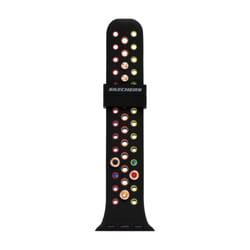 Skechers All-Gender Apple 38/40/41mm Silicone Interchangeable Watch Band Strap  Color: Black (Model: SRS6000)