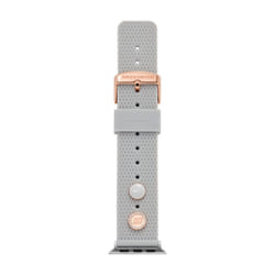 Skechers All-Gender Apple 38/40/41mm Silicone Interchangeable Watch Band Strap  Color: Gray (Model: SRS6004)