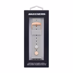 Skechers All-Gender Apple 38/40/41mm Silicone Interchangeable Watch Band Strap  Color: Gray (Model: SRS6004)