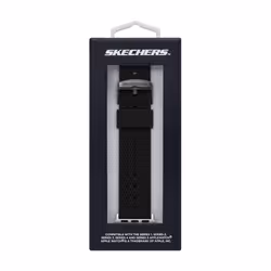 Skechers All-Gender Apple 38/40/41mm Silicone Interchangeable Watch Band Strap  Color: Black (Model: SRS1000)
